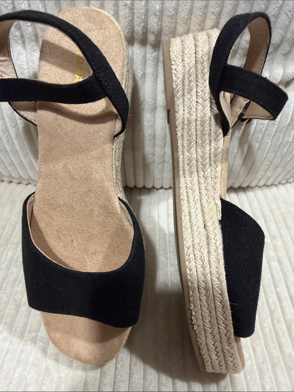 Black Espadrille Platform Sandals - Casual Summer Shoe. New. Not worn. 2” heel.